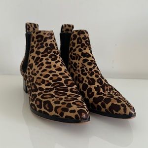 Leopard print booties